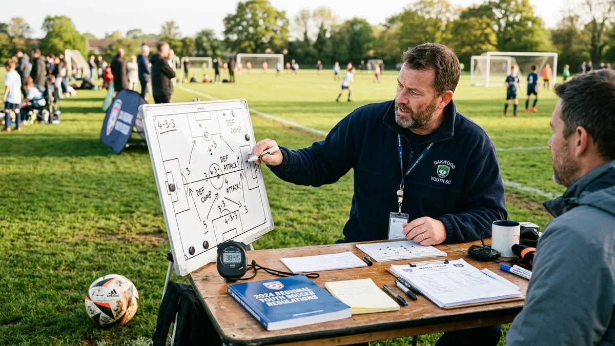 Youth soccer director tactical whiteboard and tournament regulation handbook